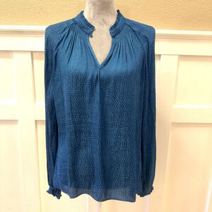 White House Black Market Blue Blouse